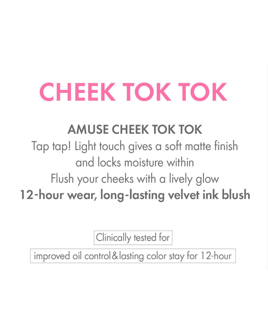 AMUSE Cheek Tok Tok (6 Colours)