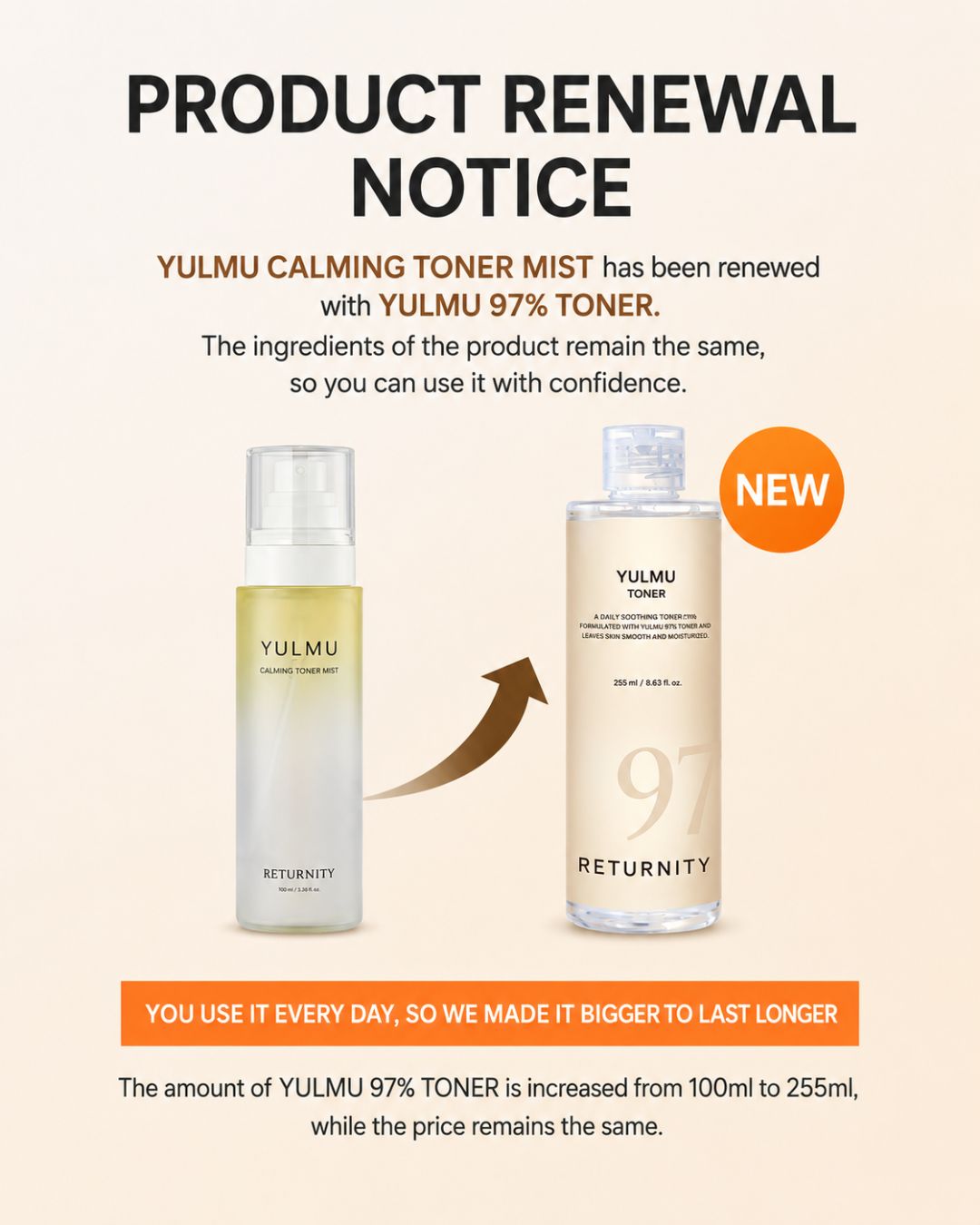 Returnity Yulmu Toner 255ml