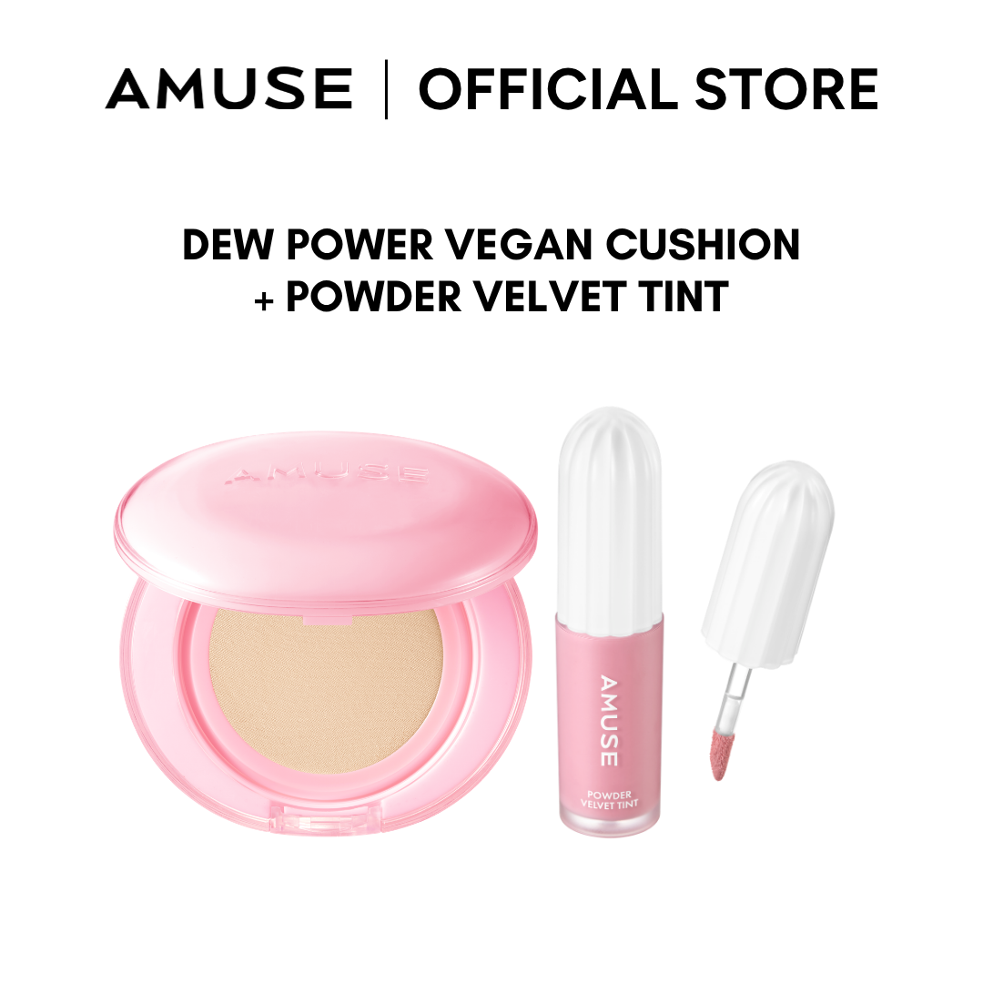 Amuse Dew Power Vegan Cushion & Powder Velvet Tint Duo Set