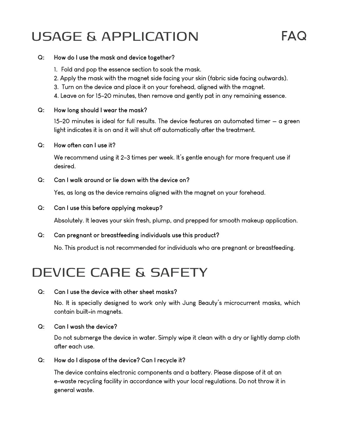 Jung Beauty Microcurrent Device