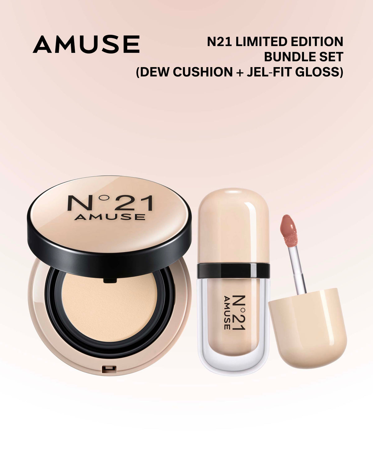AMUSE N21 DUO Set (Dew Cushion + Jel Fit Gloss)