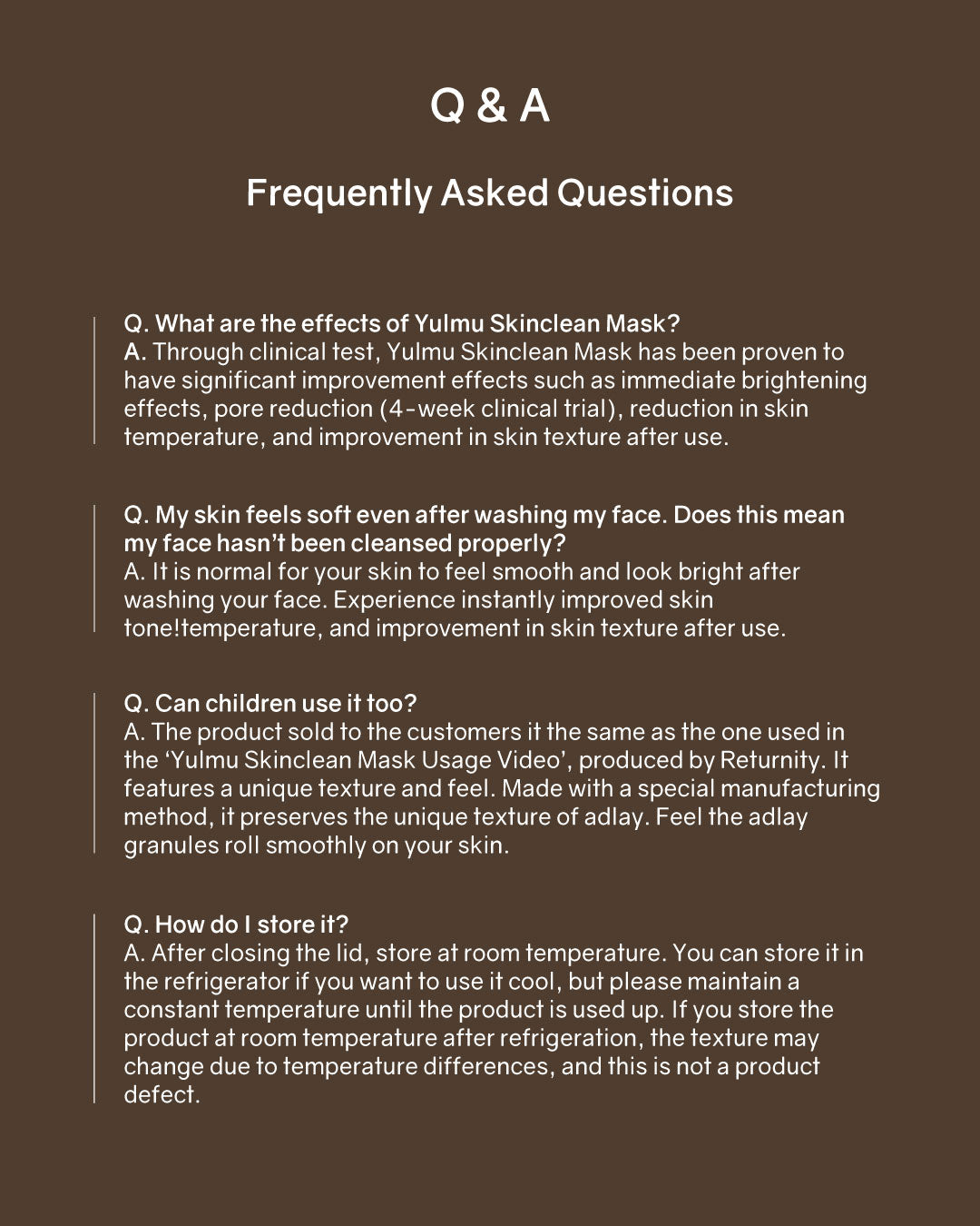 Returnity Yulmu Skinclean Mask 120g