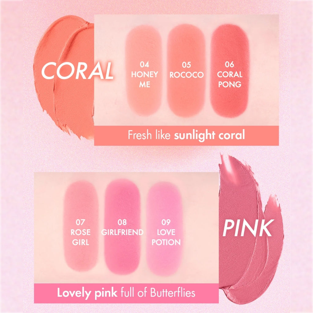 Amuse Dew Power Vegan Cushion + AMUSE Powder Lip & Cheek