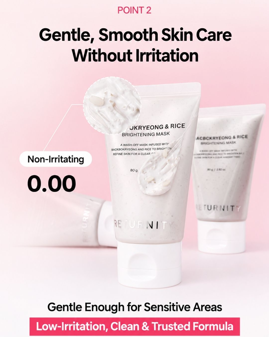 Returnity Baekeokryeong & Rice Brightening Mask 80g