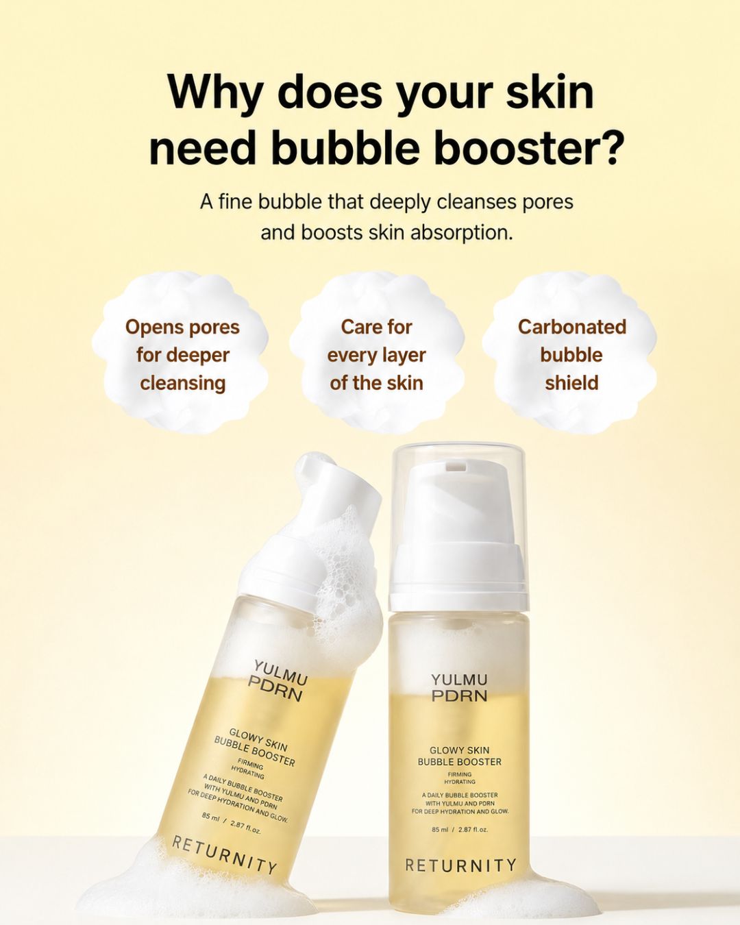 Returnity Yulmu PDRN Glowy Skin Bubble Booster (85ml)