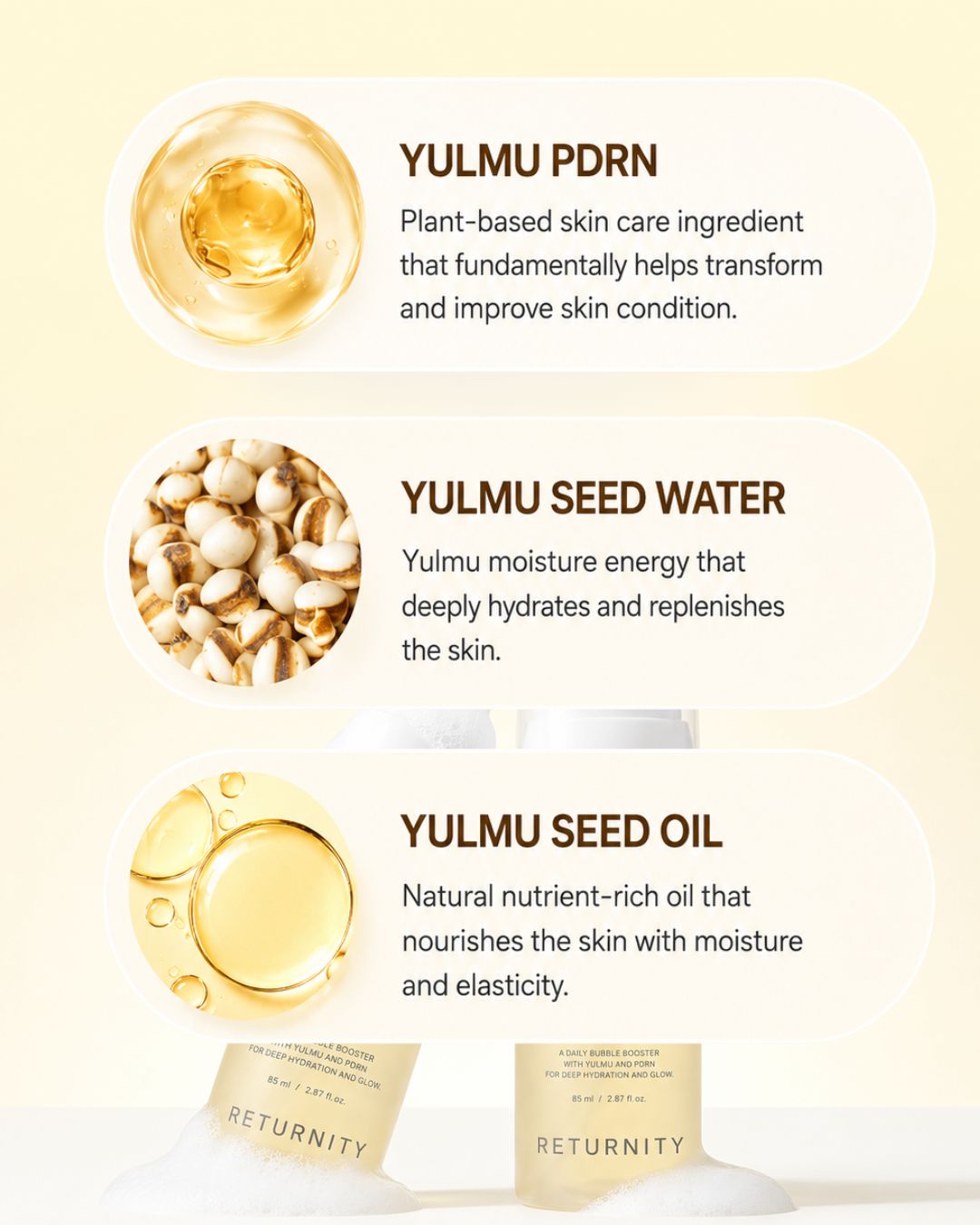 Returnity Yulmu PDRN Glowy Skin Bubble Booster (85ml)