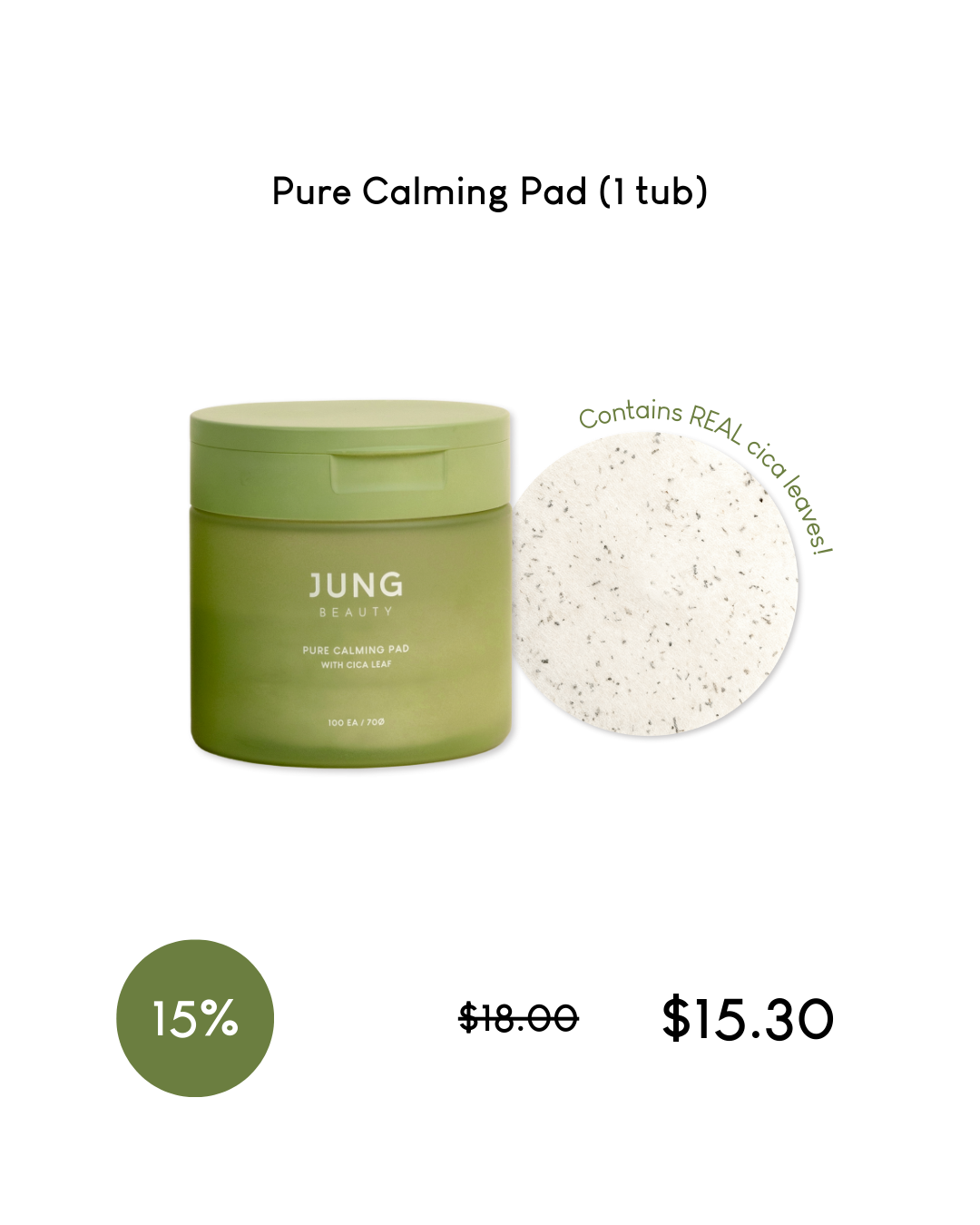 Jung Beauty Pure Calming Pad with Cica Leaf