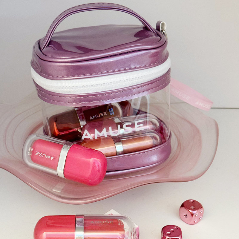 (GWP) AMUSE Pink Glossy Pouch