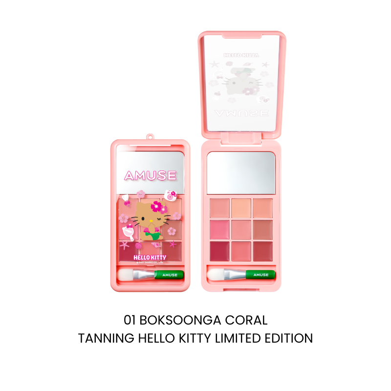 AMUSE Lip & Cheek Palette Phone Tanning Hello Kitty Limited Edition