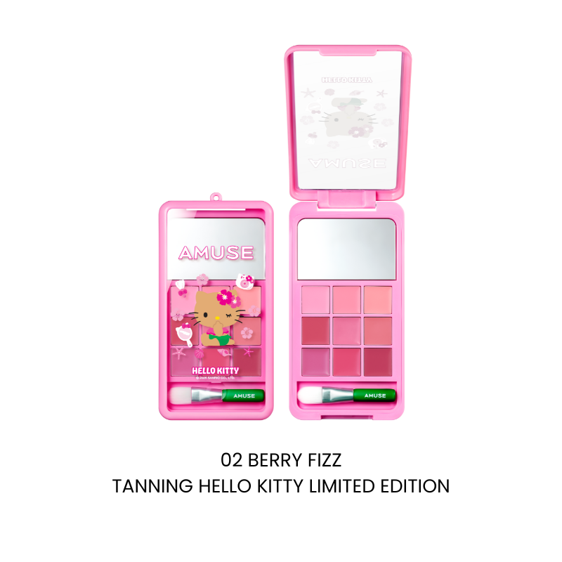 AMUSE Lip & Cheek Palette Phone Tanning Hello Kitty Limited Edition
