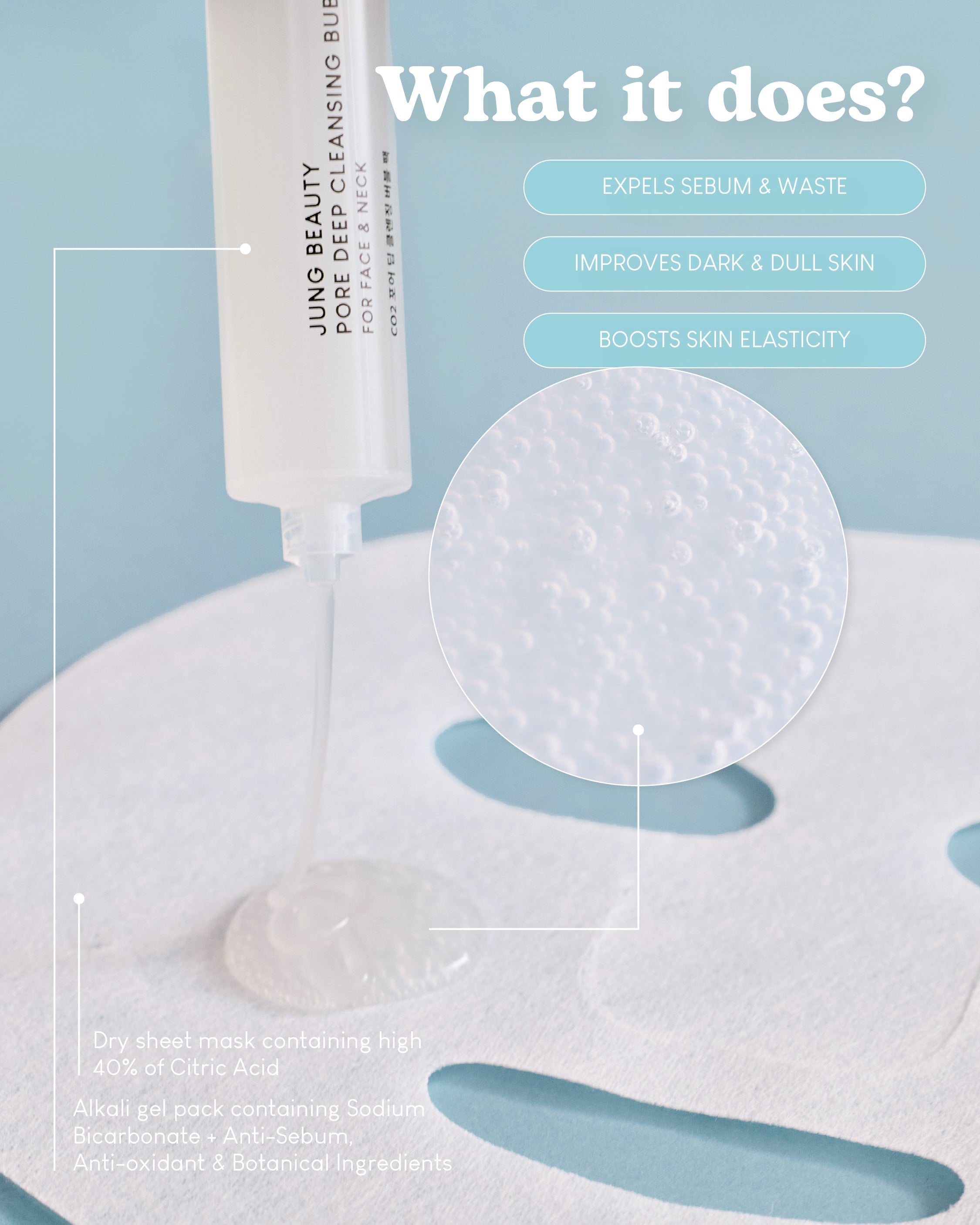 Jung Beauty CO2 Pore Deep Cleansing Mask For Face & Neck
