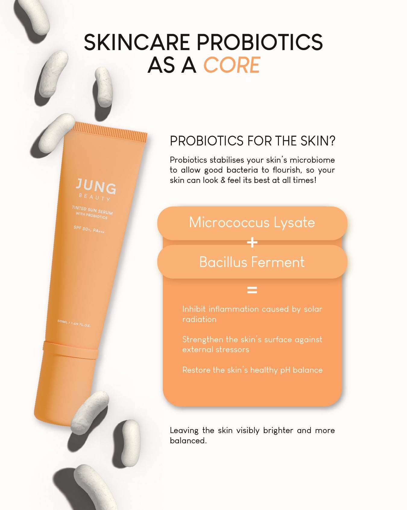Jung Beauty Tinted Sun Serum with Probiotics (50ml)