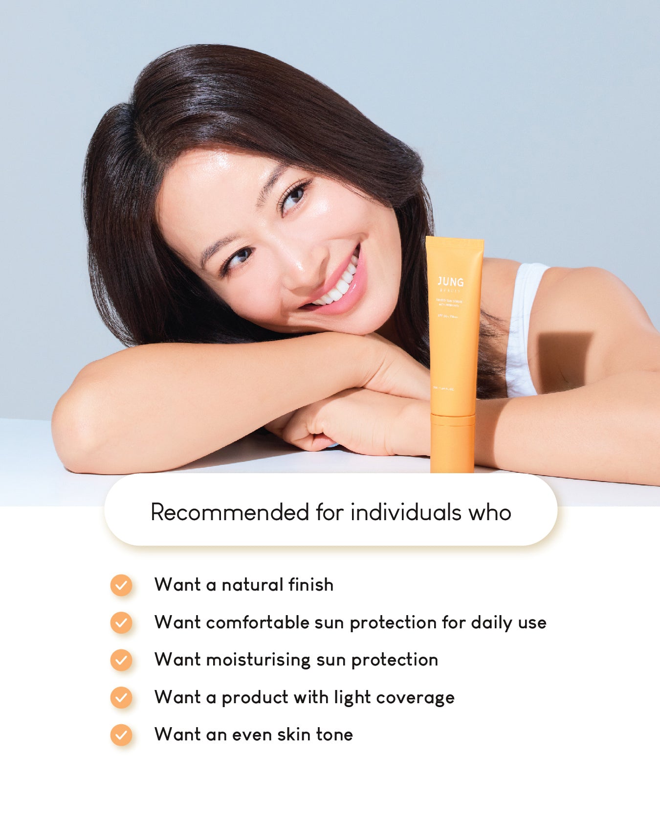 Jung Beauty Tinted Sun Serum with Probiotics (50ml)