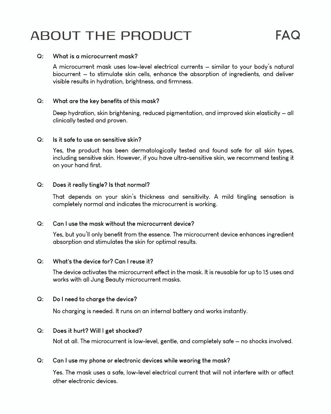 Jung Beauty Microcurrent Device