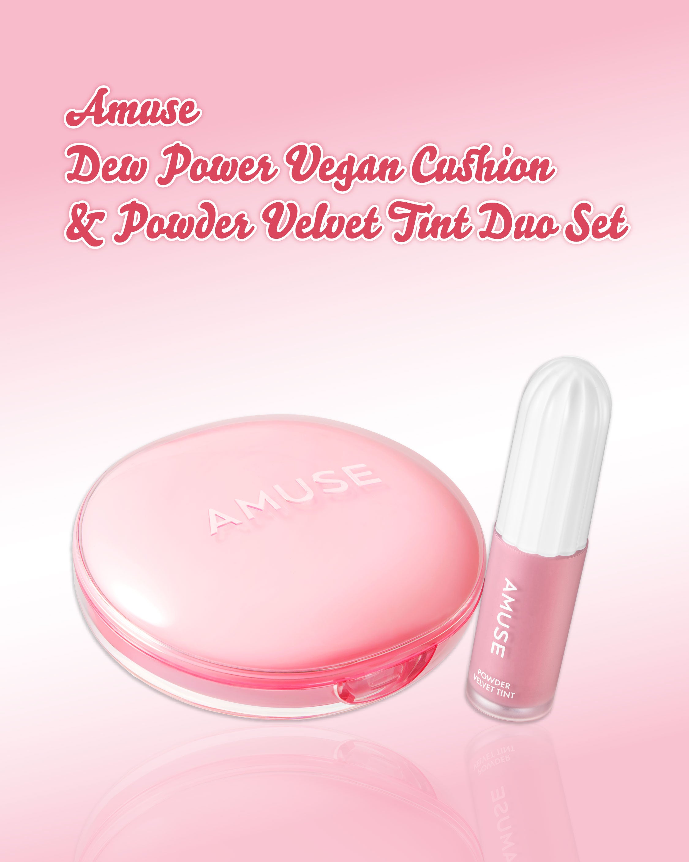 Amuse Dew Power Vegan Cushion & Powder Velvet Tint Duo Set