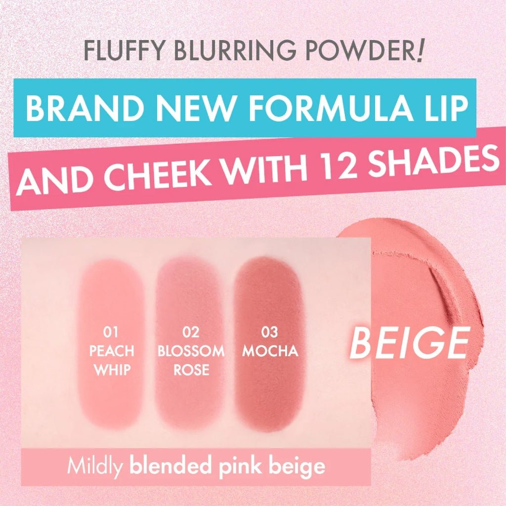 Amuse Dew Power Vegan Cushion + AMUSE Powder Lip & Cheek